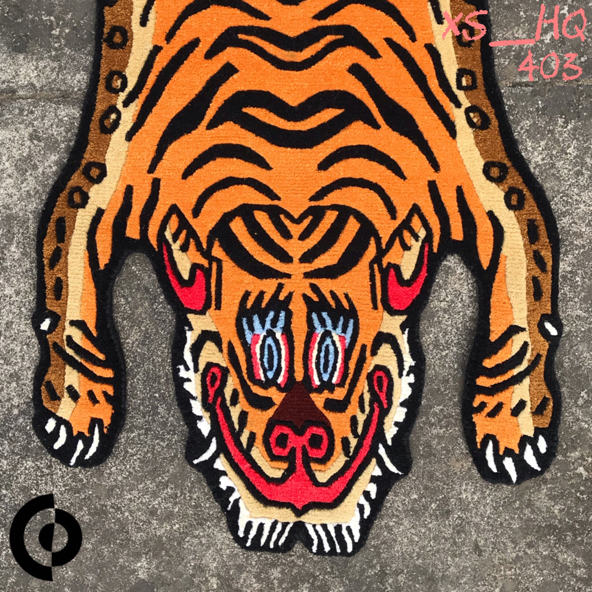XS_403 HI-GRADE TIBETAN TIGER RUG ☆ GENUINE TIBET WOOL