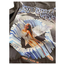 画像をギャラリービューアに読み込む, 【ハードコア天使】 hardcore angel long sleeve gray t shirt / サブカル柄 袖デザイン 袖ライン ロングTシャツ ロンT 長袖 ドロップショルダー グレー ゆったり オーバーサイズ レディース men's トップス 原宿 XL XXL 韓国 春物 ストリート お洒落 K-POP 春物 秋物