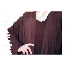 画像をギャラリービューアに読み込む, black kimono style long haori cardigan / ブラック ロング羽織 着物 カーディガン ロング丈 ユニセックス レディース 黒 ゆったり オーバーサイズ 原宿 韓国 お洒落