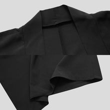 画像をギャラリービューアに読み込む, black kimono style long haori cardigan / ブラック ロング羽織 着物 カーディガン ロング丈 ユニセックス レディース 黒 ゆったり オーバーサイズ 原宿 韓国 お洒落
