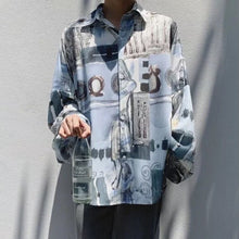 画像をギャラリービューアに読み込む, 【古代エジプト柄】Egypt pattern long sleeve shirt / ゆるレトロ ファラオ 総柄シャツ シャツワンピース 長袖 トップス ブラウス mens レディース 原宿 韓国 ストリート K-POP XL ゆったり オーバーサイズ 春物 秋物