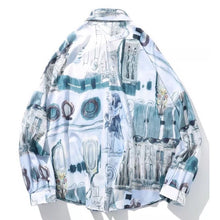 画像をギャラリービューアに読み込む, 【古代エジプト柄】Egypt pattern long sleeve shirt / ゆるレトロ ファラオ 総柄シャツ シャツワンピース 長袖 トップス ブラウス mens レディース 原宿 韓国 ストリート K-POP XL ゆったり オーバーサイズ 春物 秋物