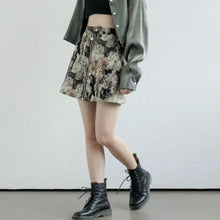 画像をギャラリービューアに読み込む, cat pattern gray mini skirt / 猫 総柄 昭和レトロ ミニスカート ハイウエスト ショート丈 グレー系 s m l xl 猫グッズ かわいい 原宿 韓国 新品