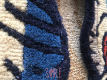 画像をギャラリービューアに読み込む, L β/Prototype WOOL ★ TIBETAN TIGER RUG SPECIAL EDITION HIMALAYAN AQUERIUS BLUE / チベタンタイガーラグ 大 ヒマラヤンアクエリアスブルー ネパール産 本物 チベット絨毯 虎柄 フロアマット インテリア カーペット 通販