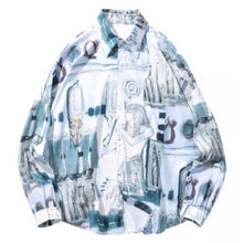 画像をギャラリービューアに読み込む, 【古代エジプト柄】Egypt pattern long sleeve shirt / ゆるレトロ ファラオ 総柄シャツ シャツワンピース 長袖 トップス ブラウス mens レディース 原宿 韓国 ストリート K-POP XL ゆったり オーバーサイズ 春物 秋物