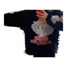 画像をギャラリービューアに読み込む, Japanese anime girl long sleeve black T shirt / レトロガール 女の子 アニメ柄 サブカル ロングTシャツ ロンT 長袖 レディース ビッグシルエット 黒 M L XL 90s オタク 原宿ファッション かわいい ストリート 春物 秋物